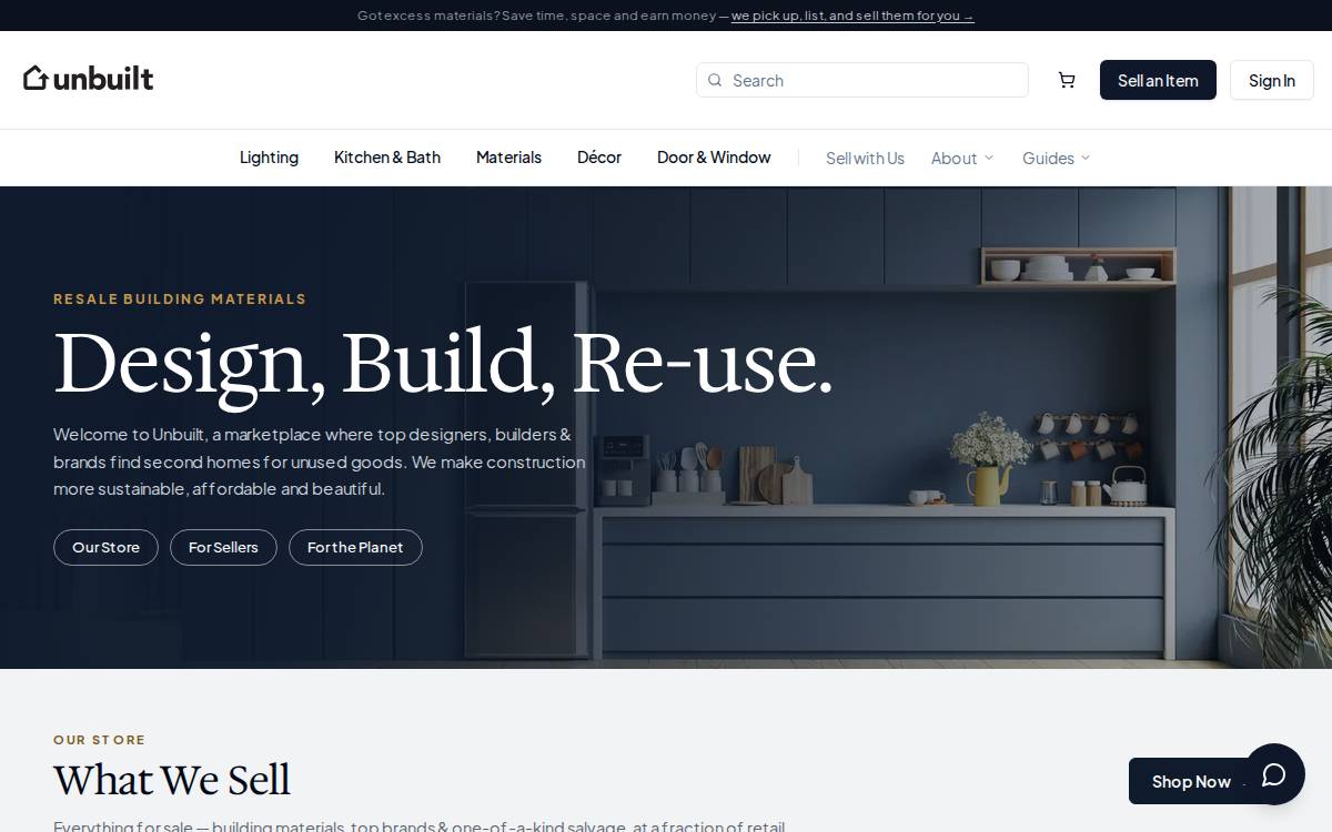 unbuilt website preview
