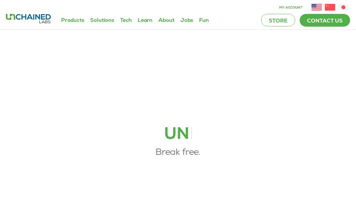 Unchained Labs website preview