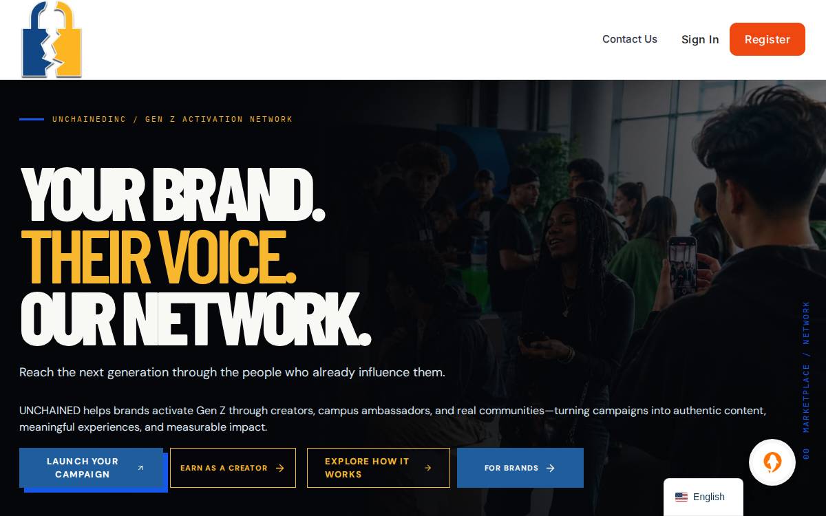 UNCHAINEDINC website preview