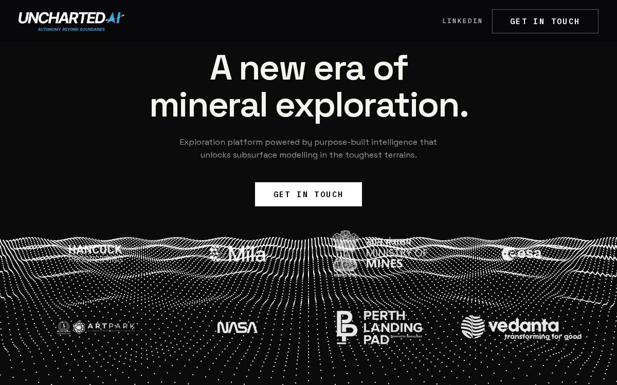Uncharted Ai website preview