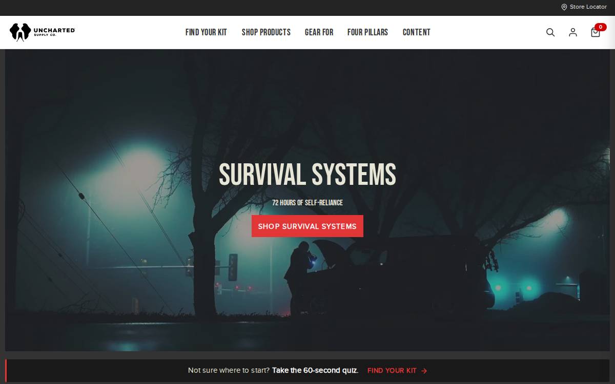 Uncharted Supply website preview