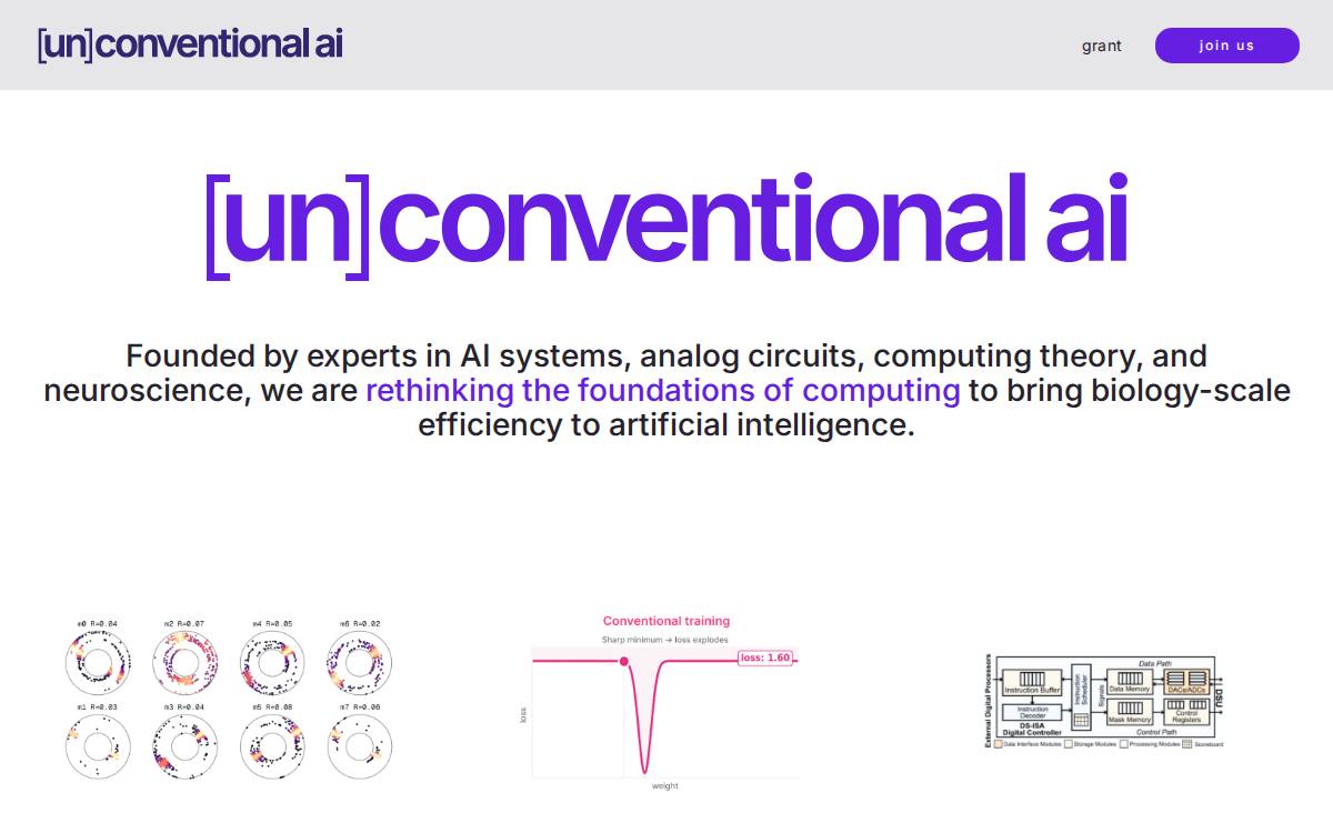 Unconventional AI website preview