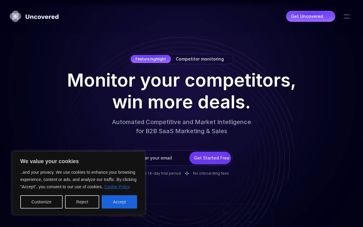 Uncovered website preview