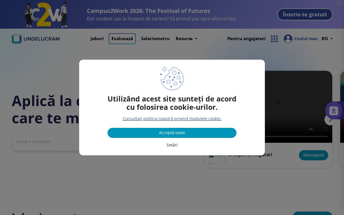 UndeLucram website preview