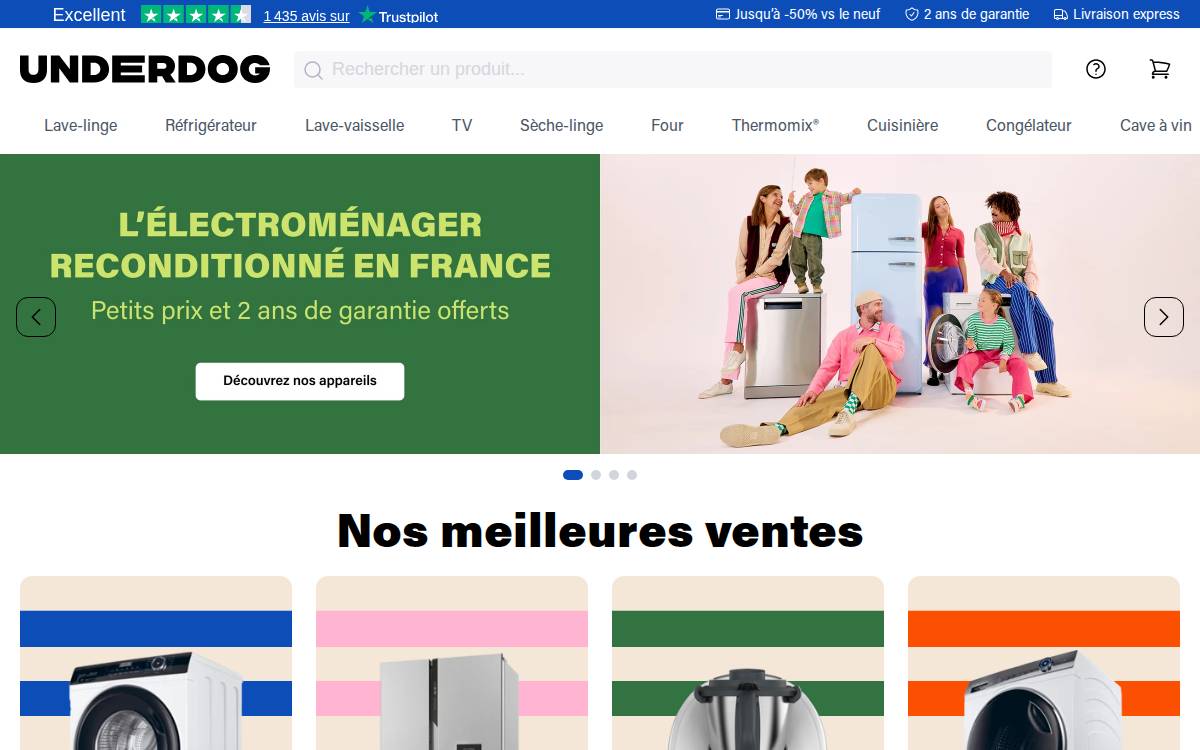 Underdog website preview
