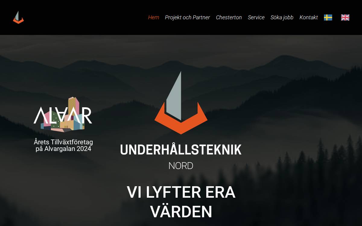 Underhållsteknik Nord website preview
