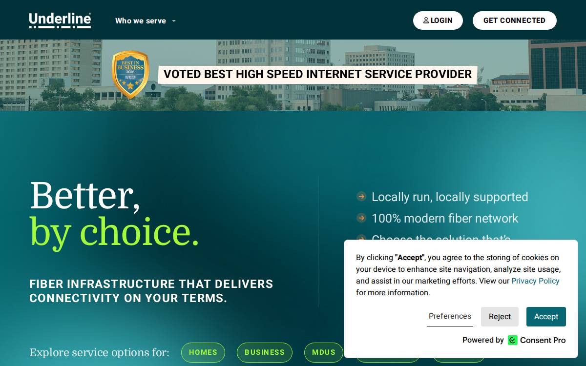 Underline website preview