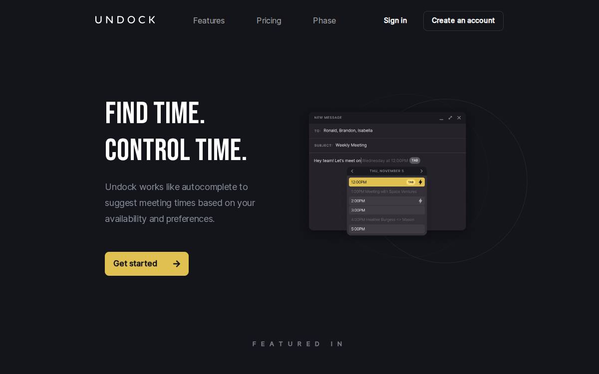 Undock website preview