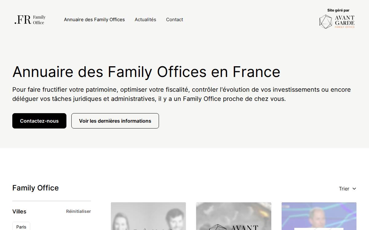 Une équipe Family Office website preview