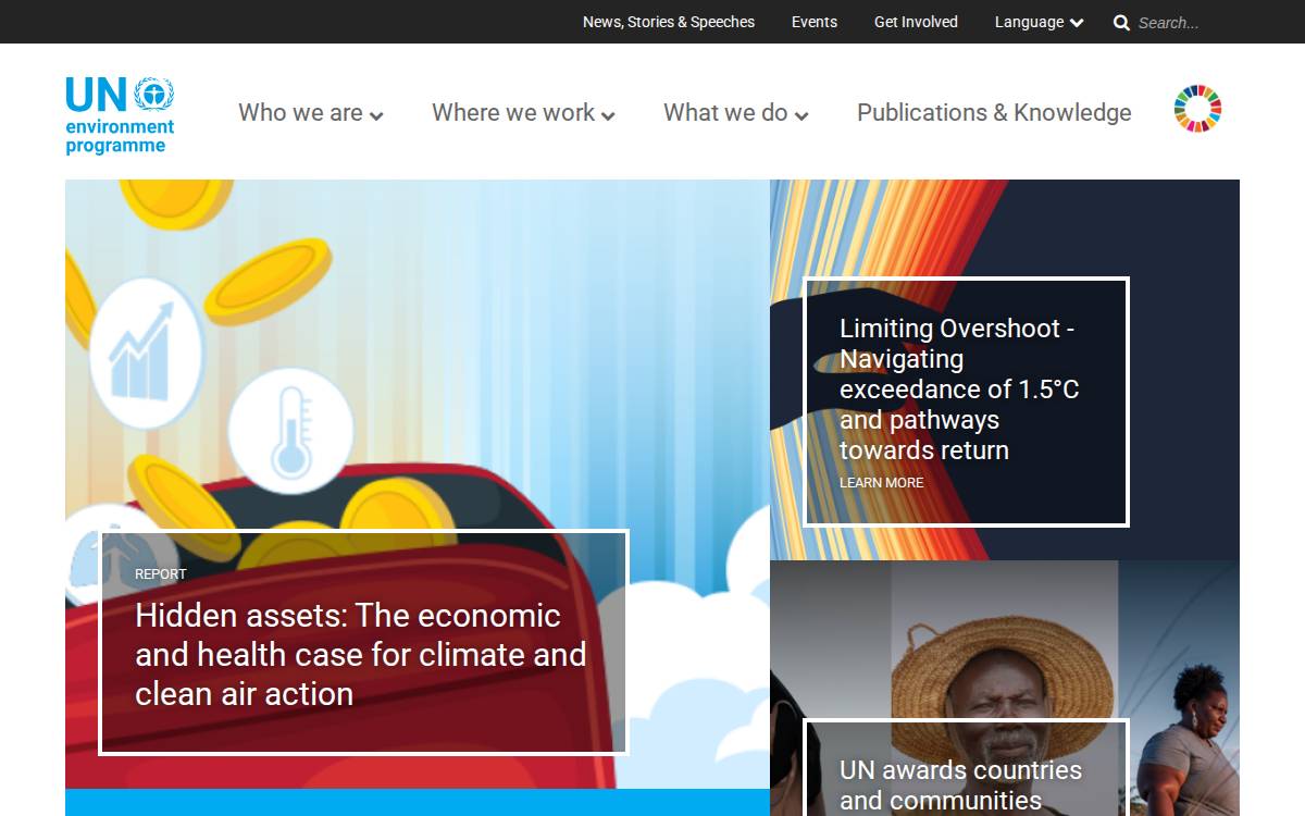 Unep website preview