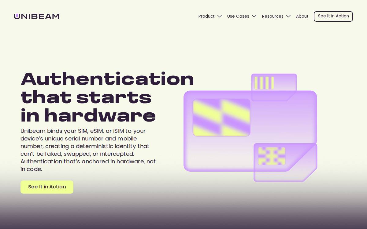 Unibeam website preview