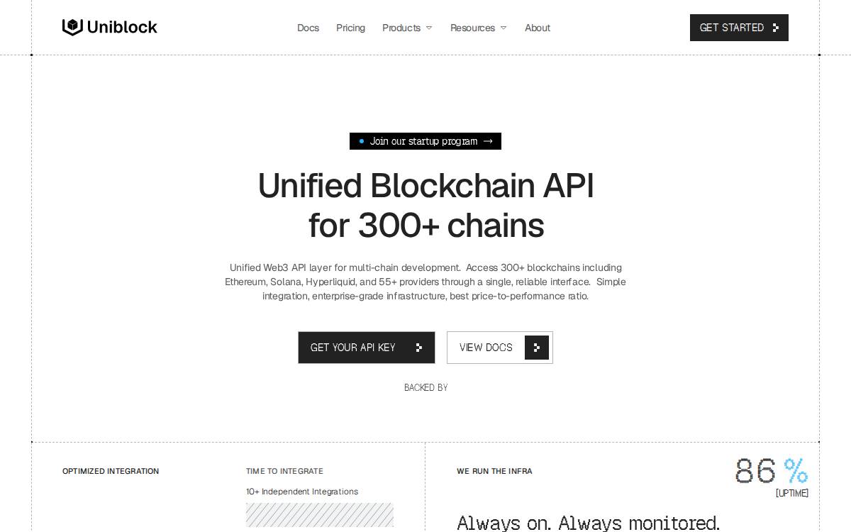 Uniblock website preview