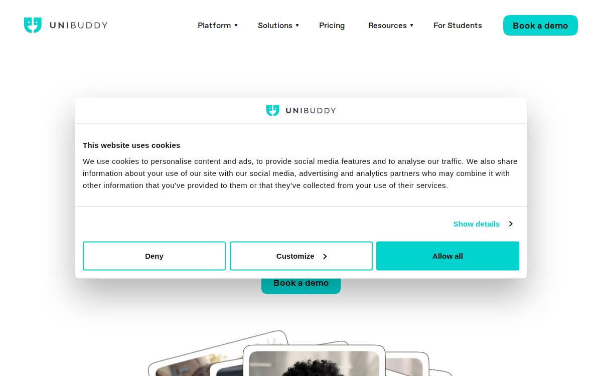 Unibuddy website preview
