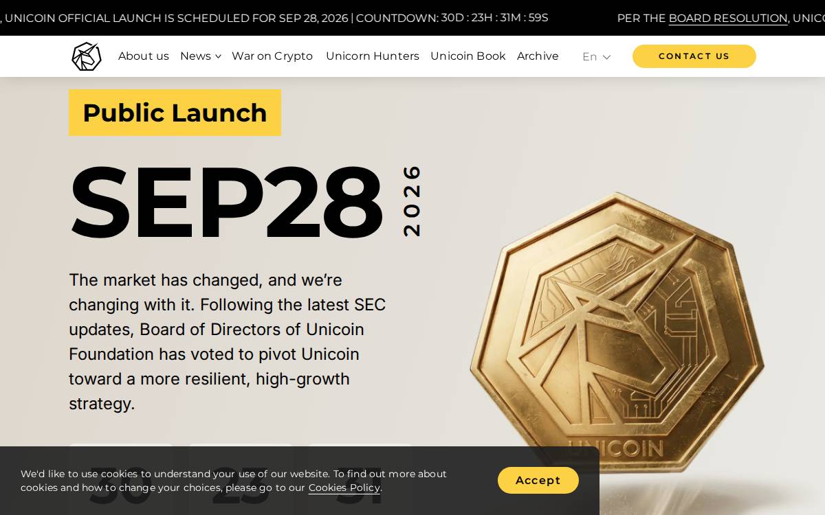 Unicoin website preview