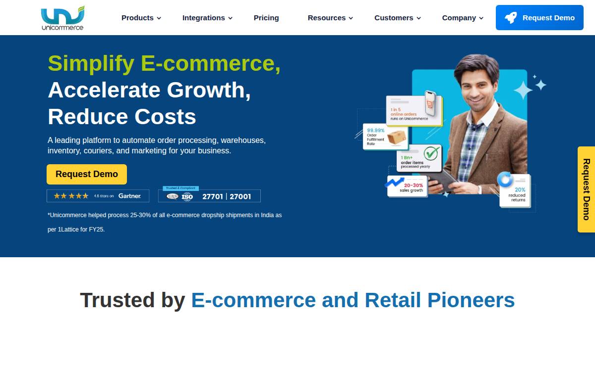 Unicommerce website preview