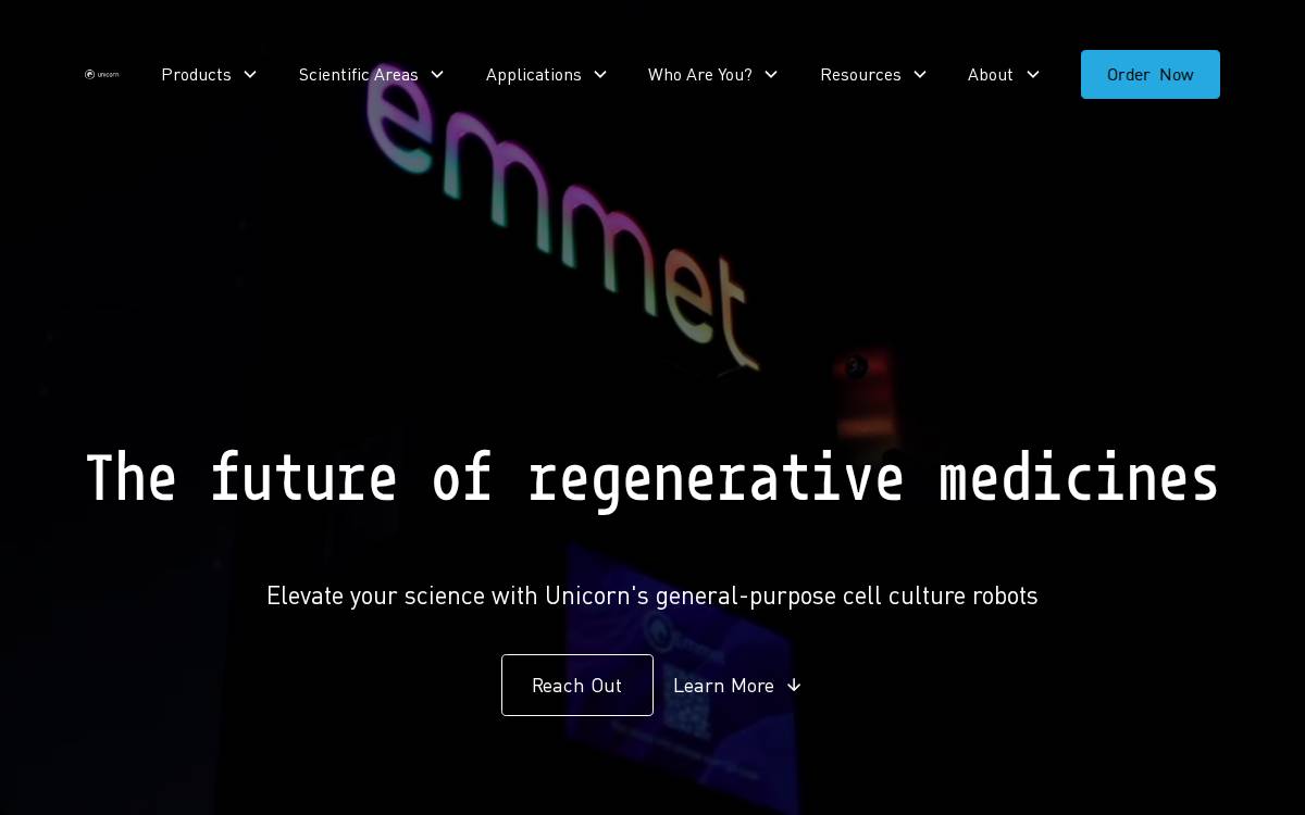 Unicorn Bio website preview