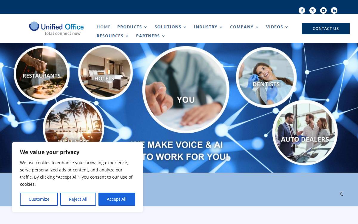 Unified Office website preview