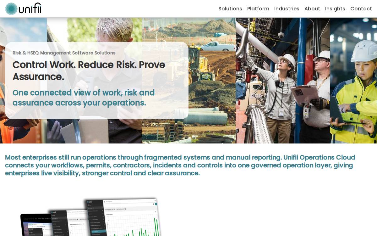 unifii website preview
