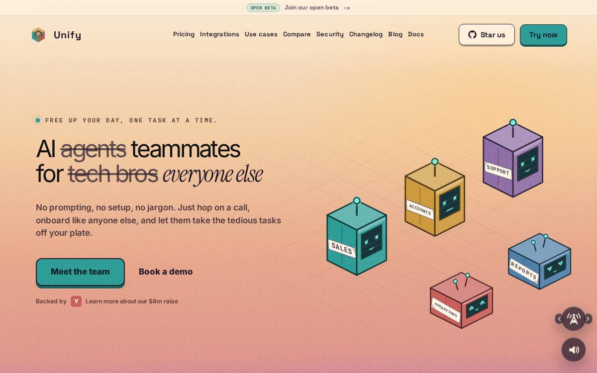 Unify website preview