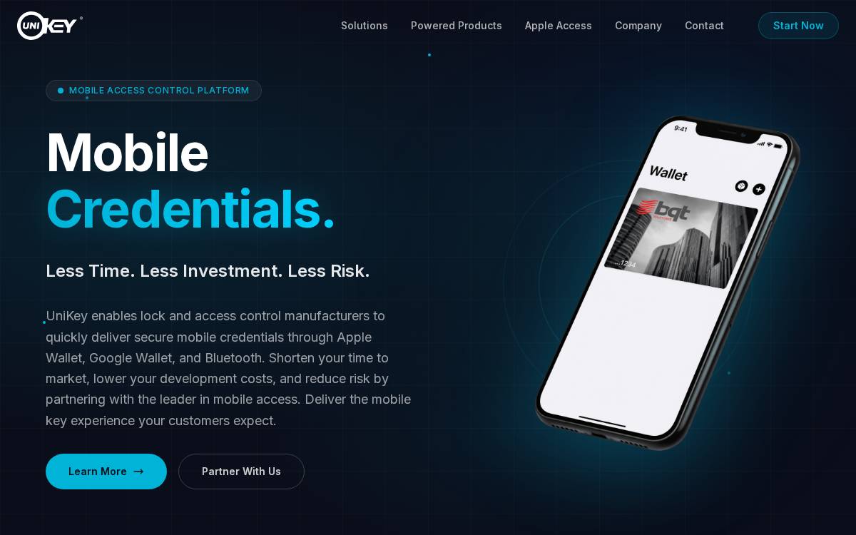 UniKey website preview
