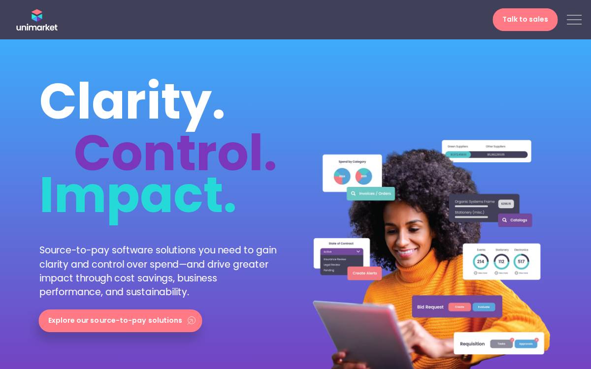 Unimarket website preview