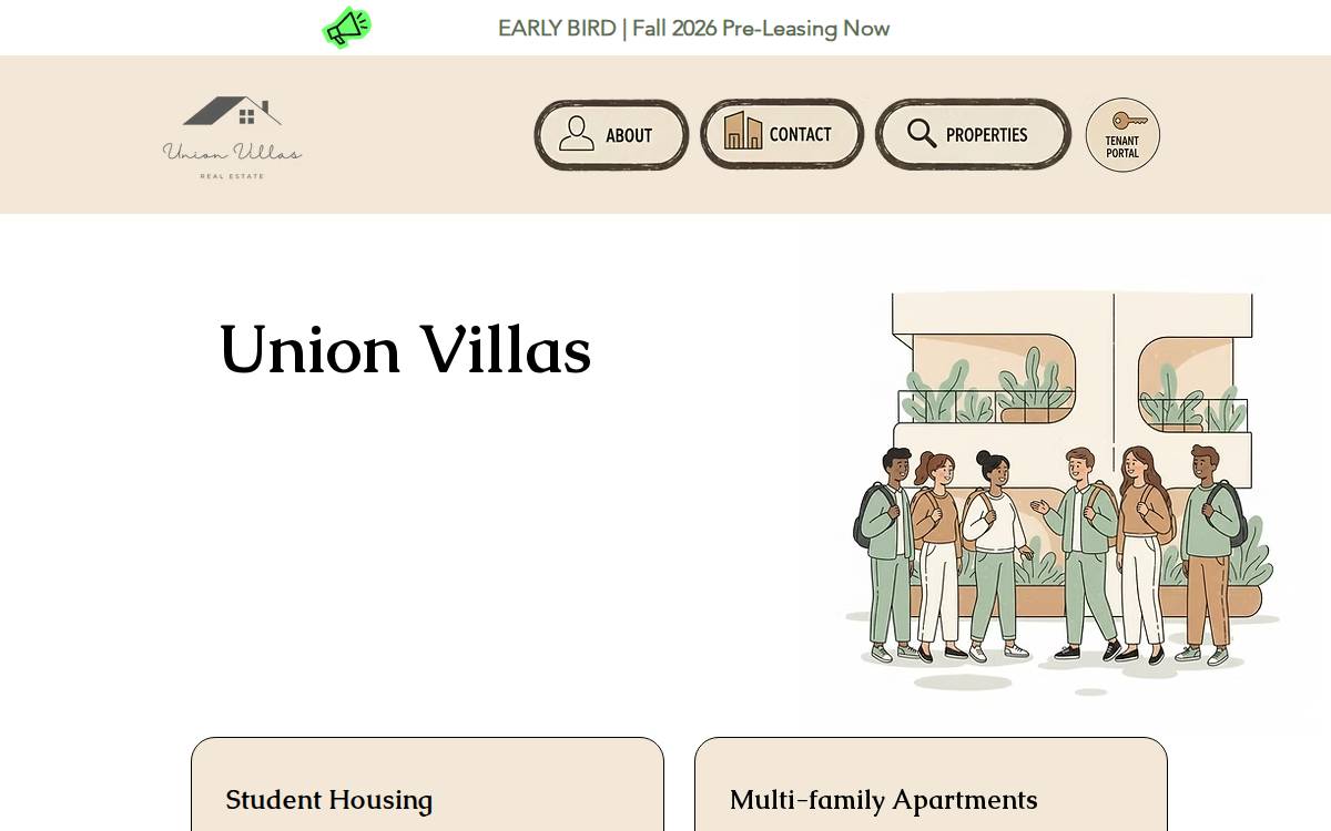 Union Apartment website preview