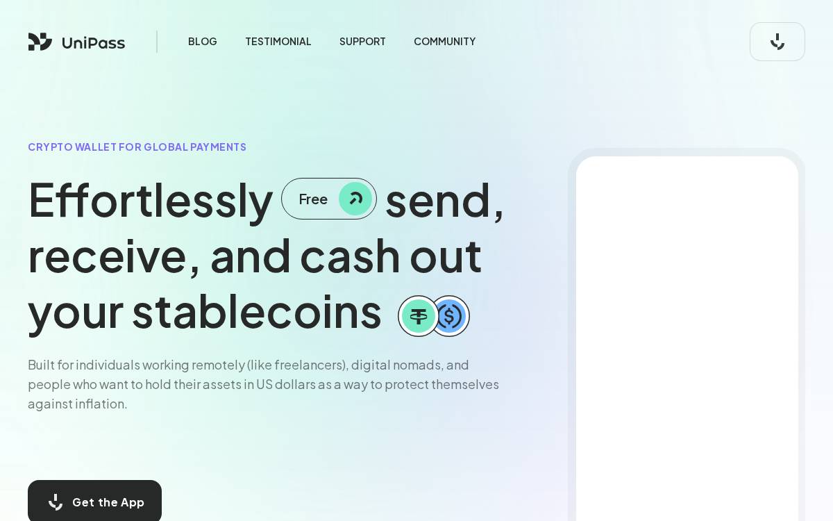 UniPass website preview