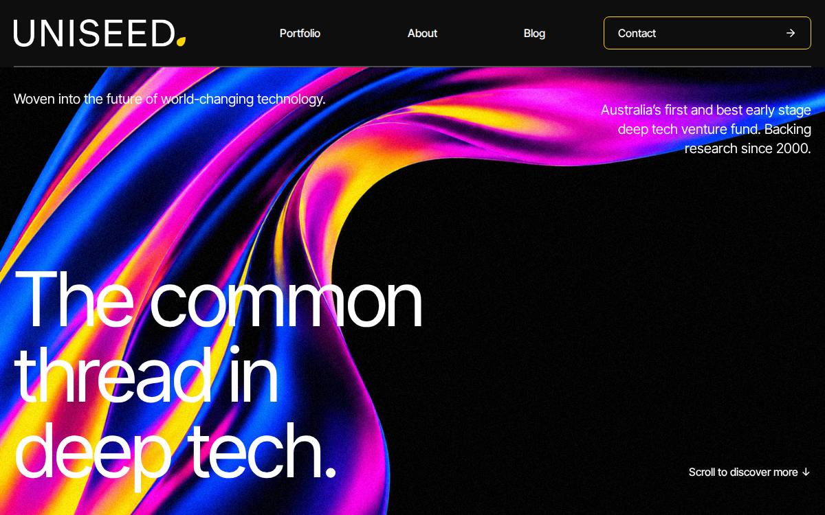 Uniseed website preview