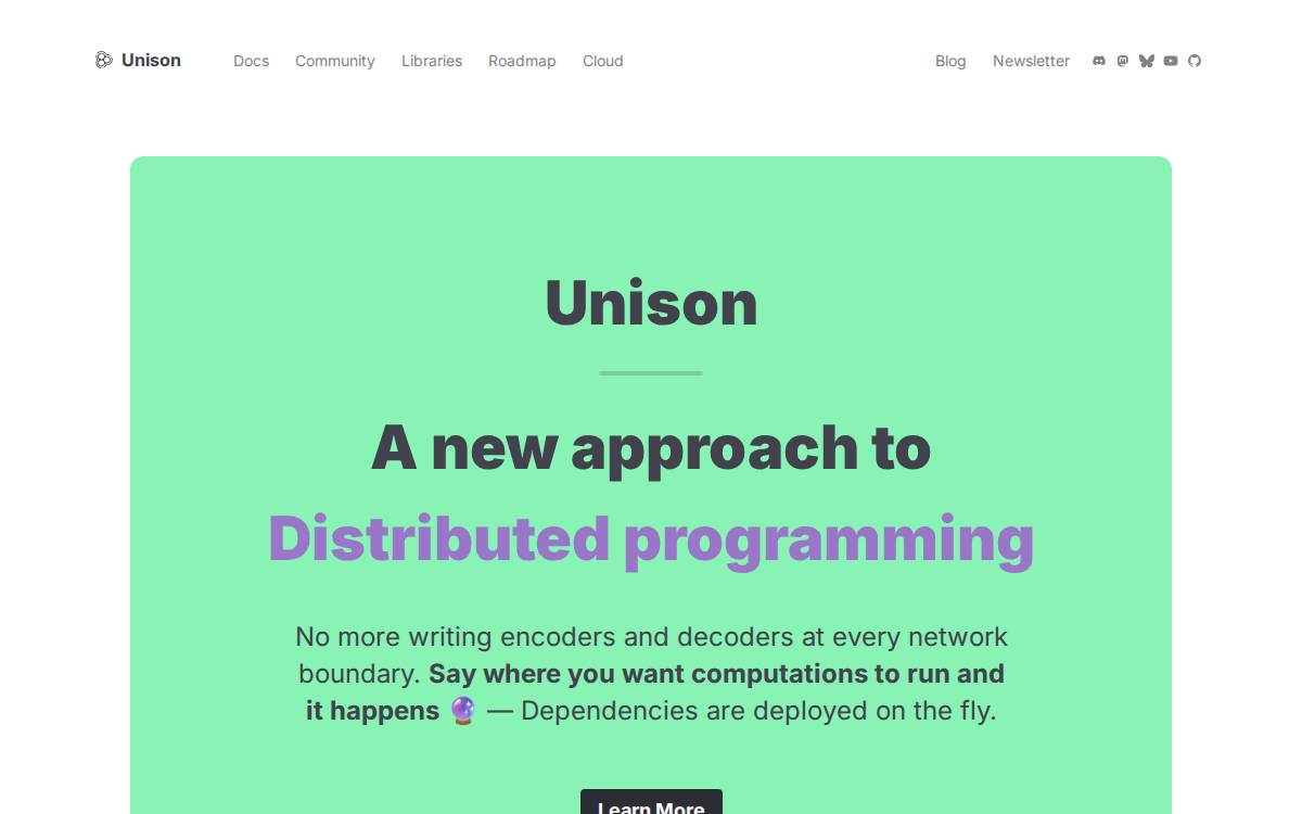 Unisonweb website preview