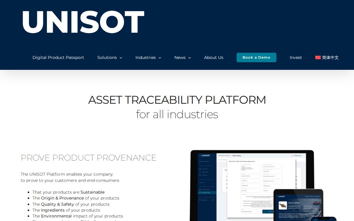 Unisot AS website preview