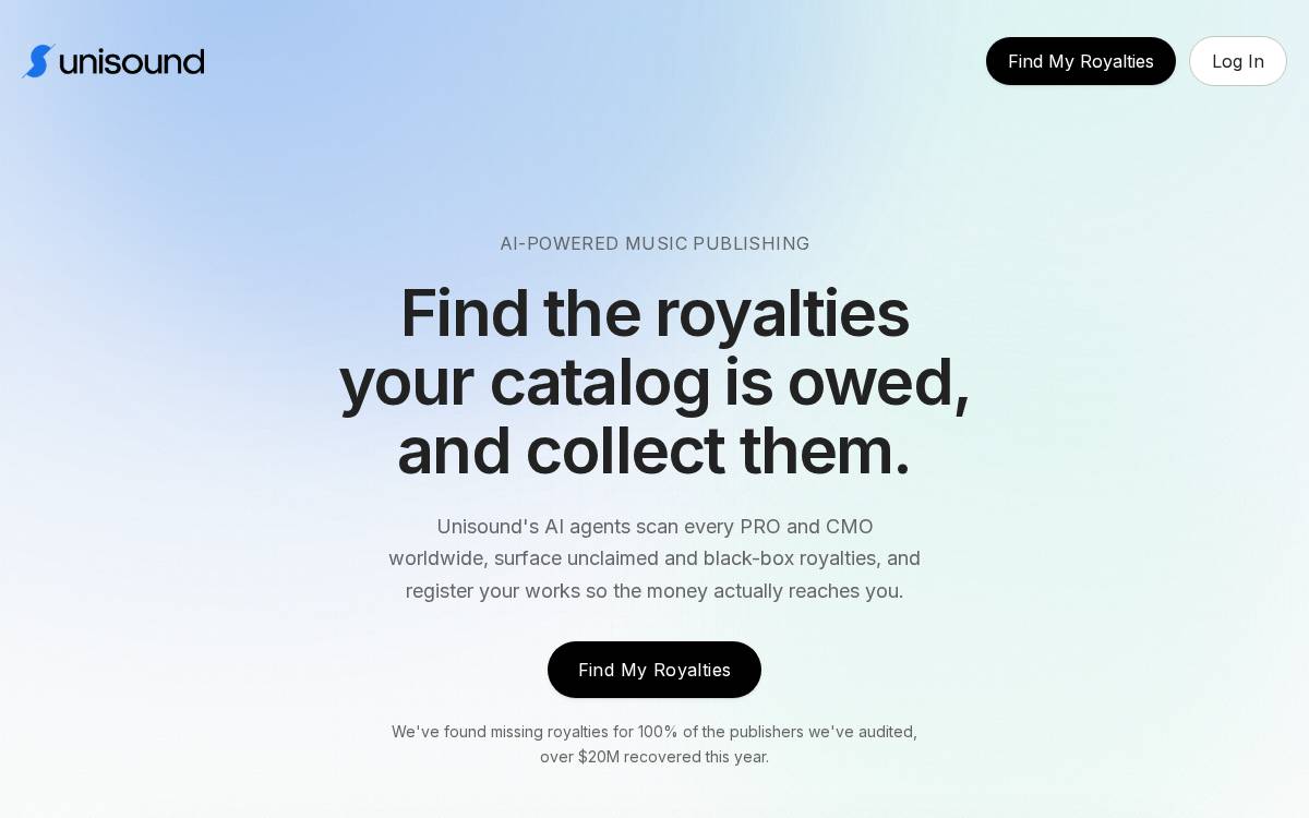 Unisound website preview