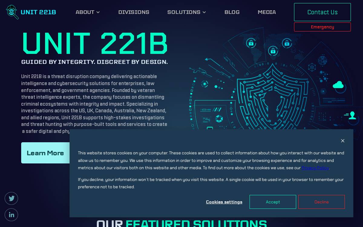 Unit221B website preview