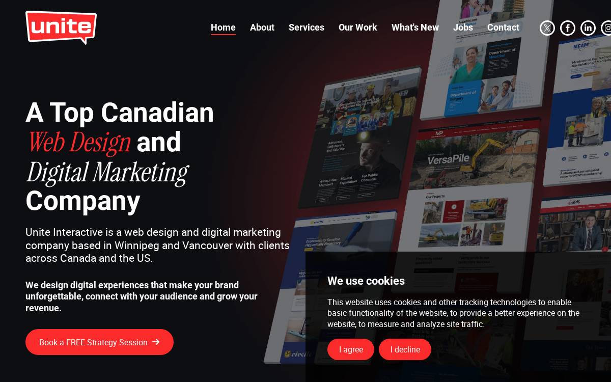Unite Interactive website preview