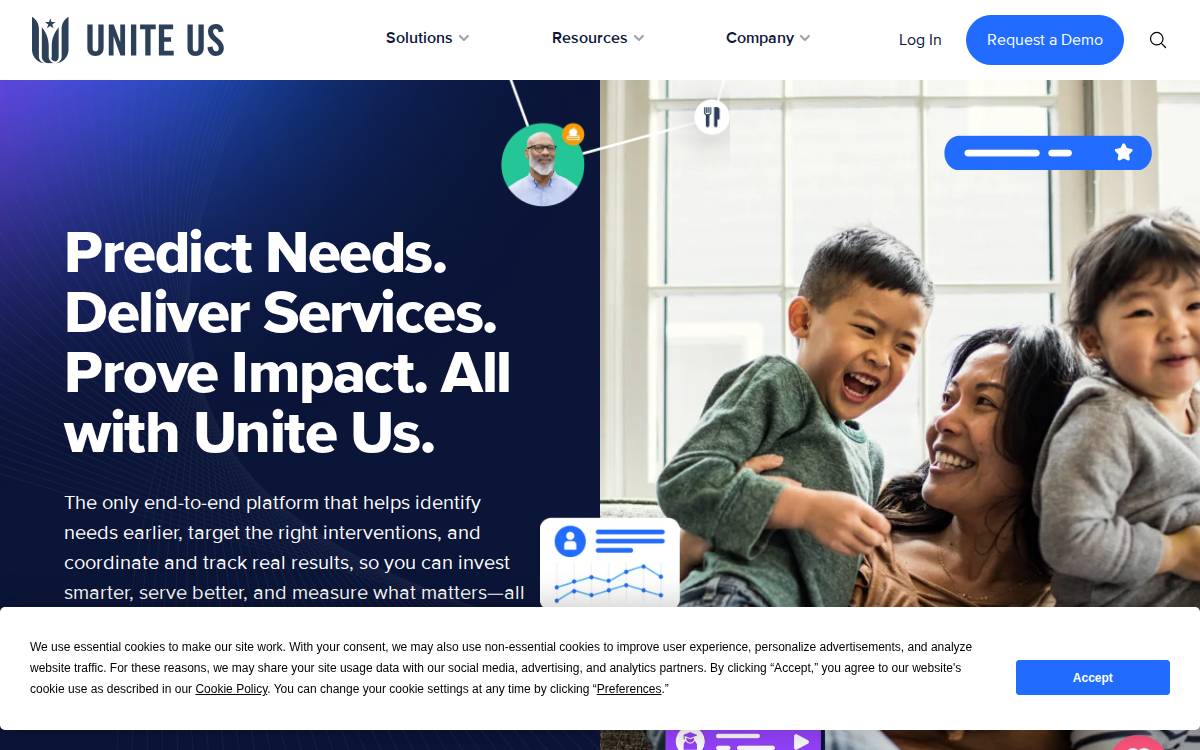 Unite Us website preview