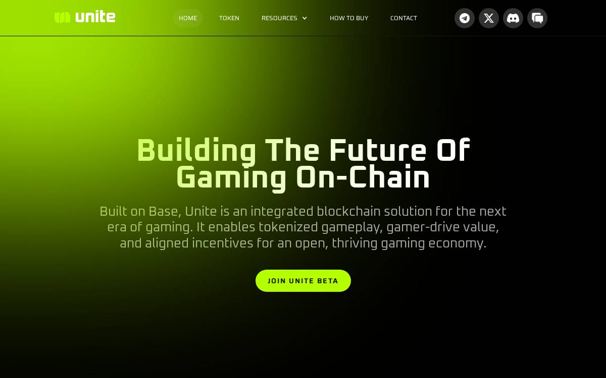 Unite website preview