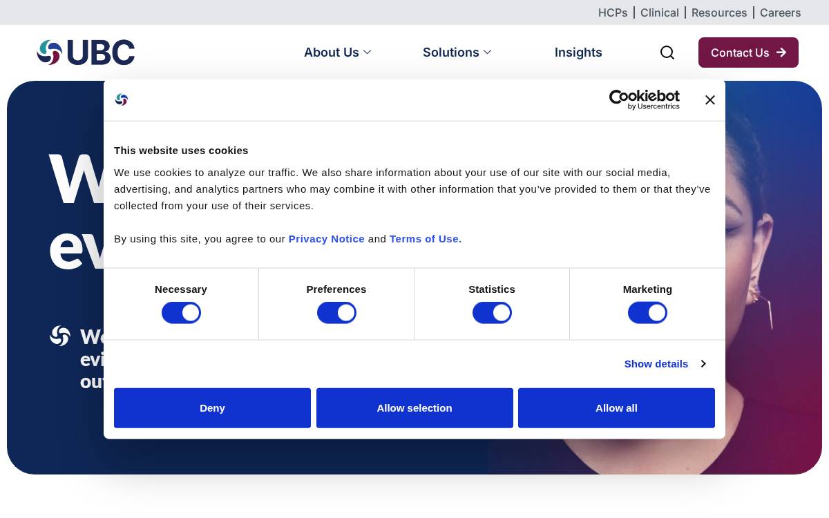 United BioSource Corporation website preview