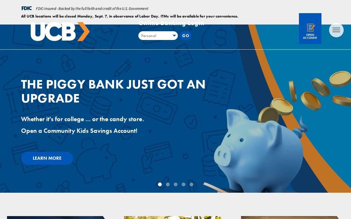 United Community Bank website preview