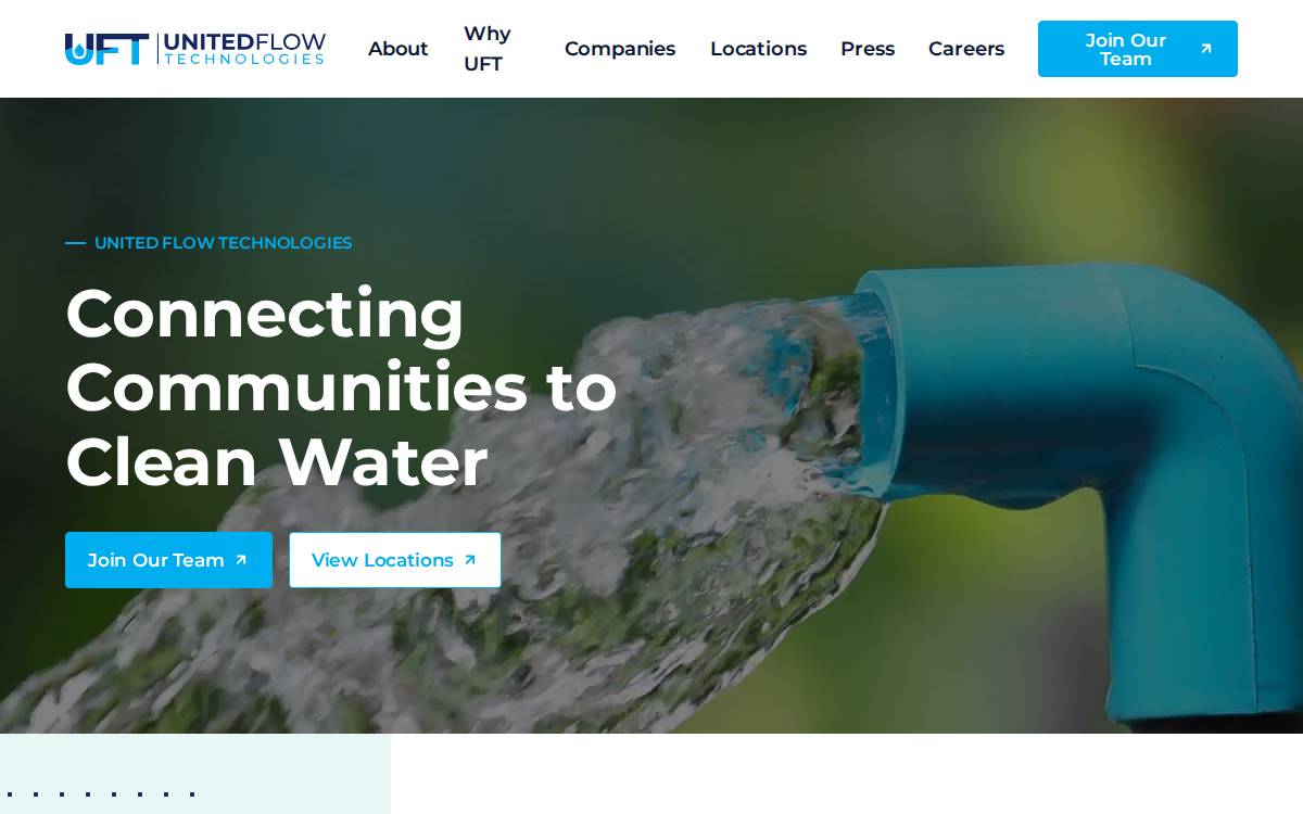 United Flow Technologies website preview