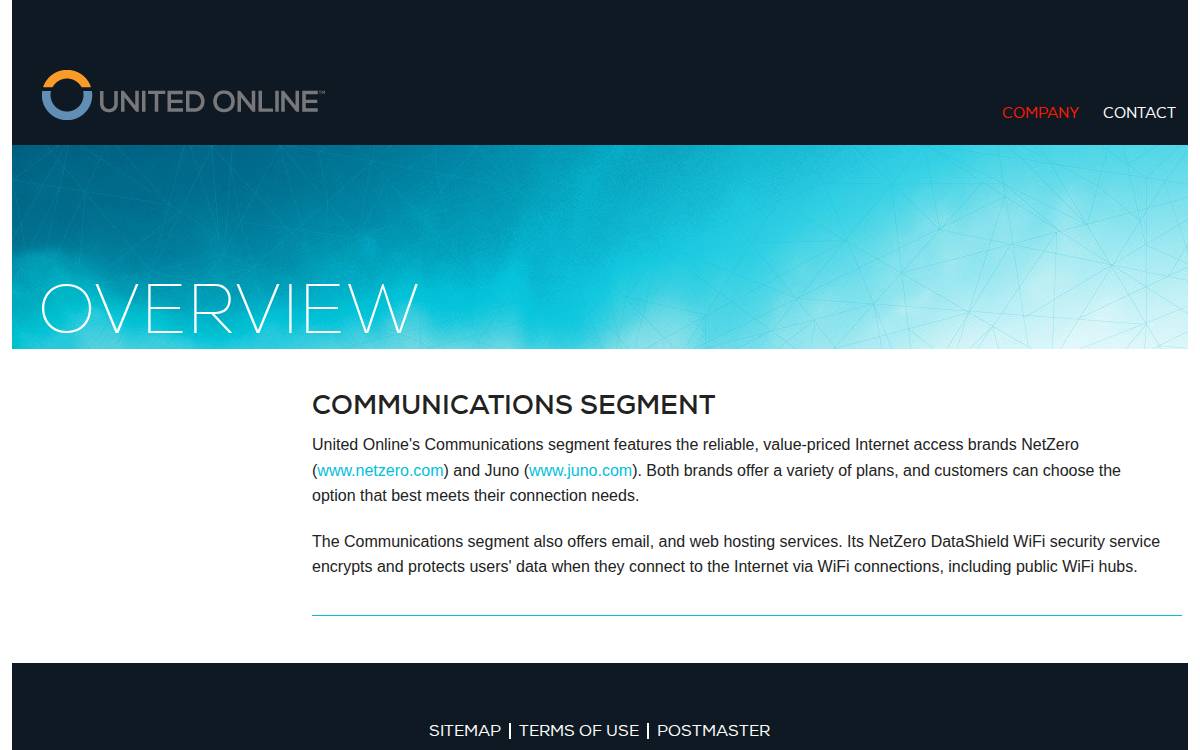 United Online website preview