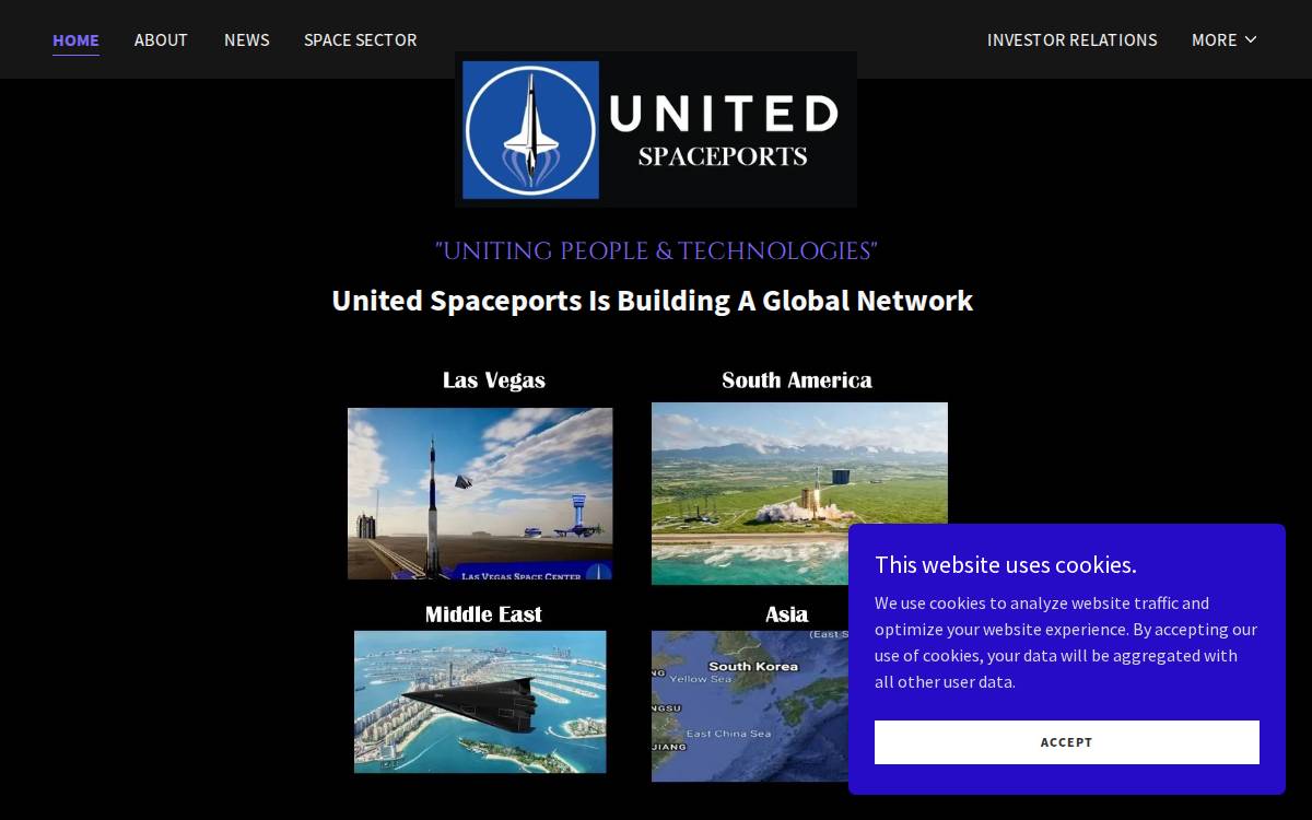 United Spaceports website preview