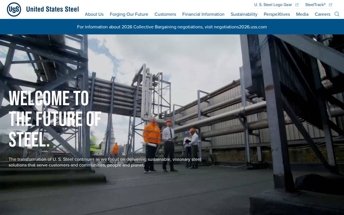 United States Steel website preview