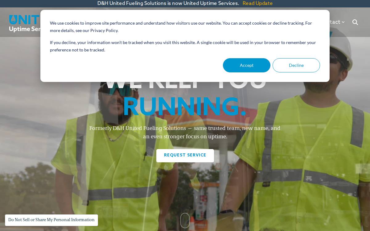 United Uptime Services website preview