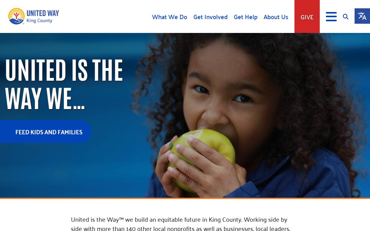 United Way of King County website preview