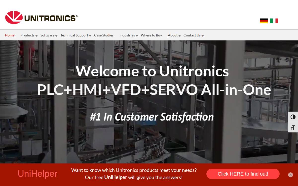 Unitronics website preview