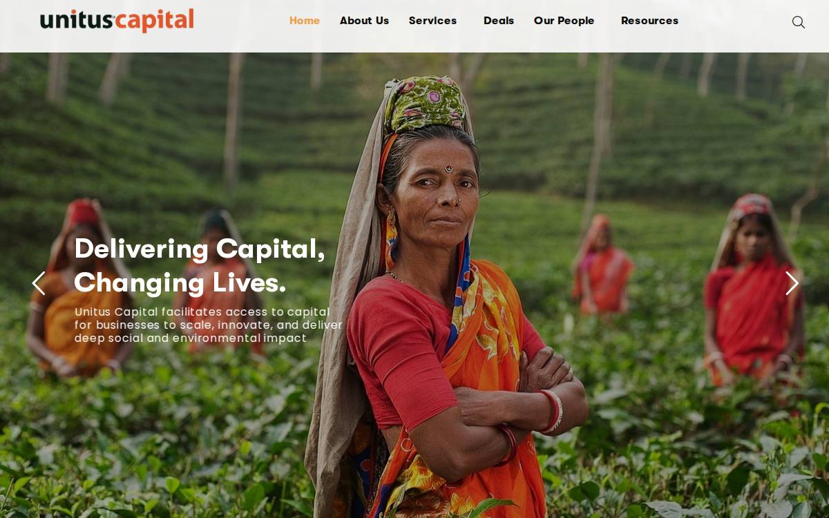 Unitus Capital website preview