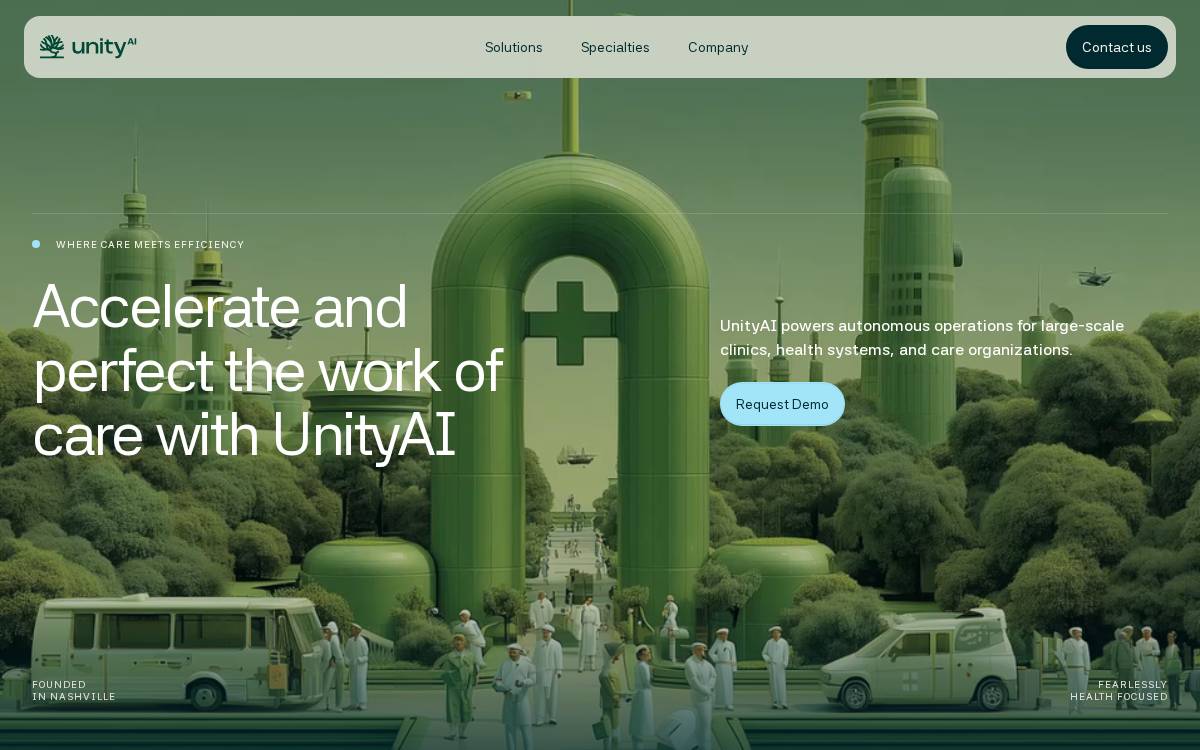 Unityai website preview