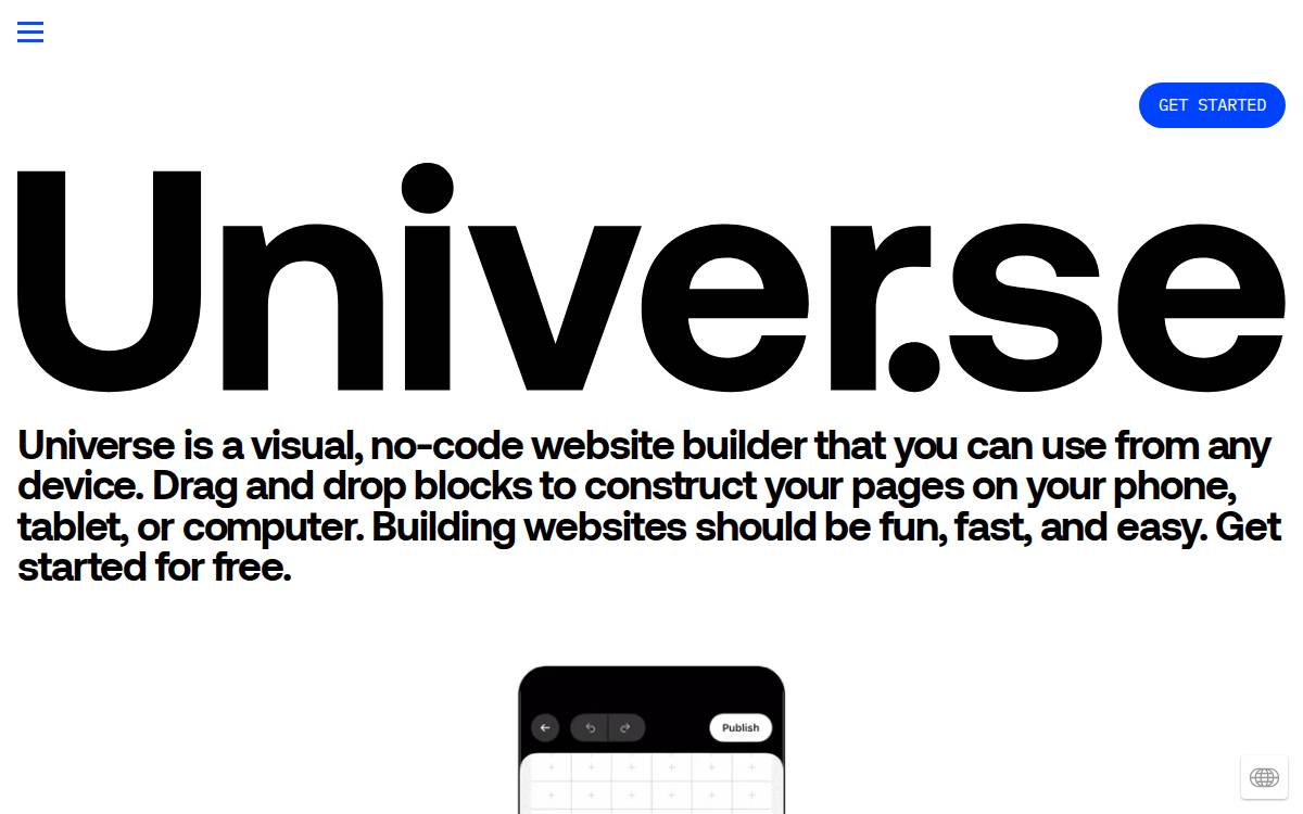 Univer website preview