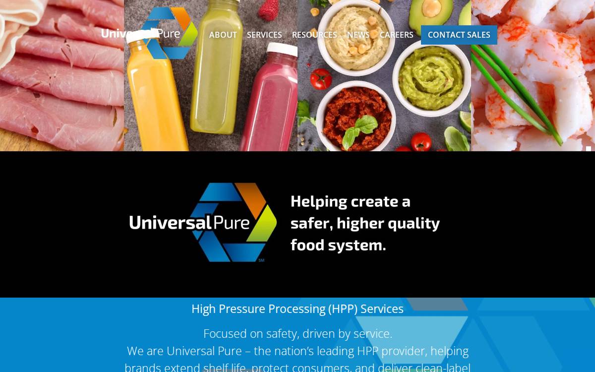 Universal Pure website preview