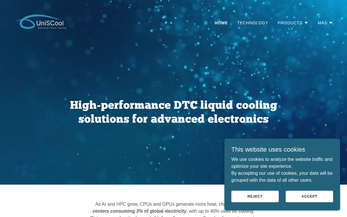 Universal Smart Cooling website preview