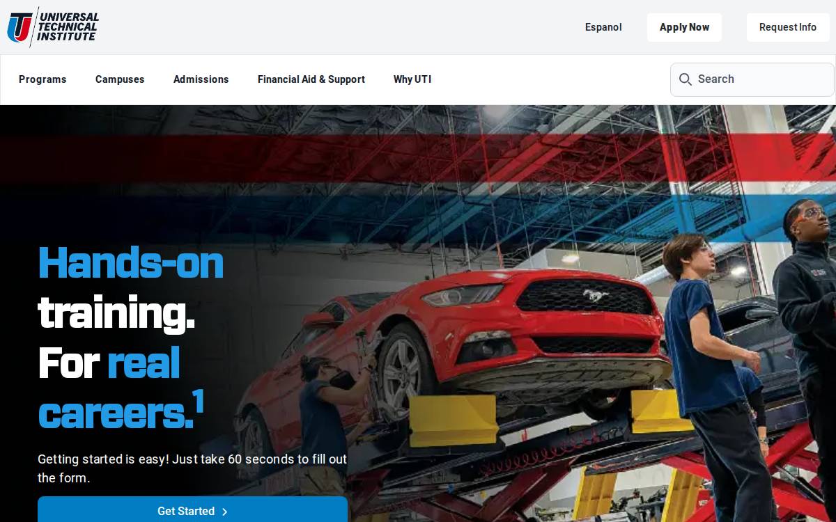 Universal Technical Institute website preview